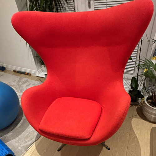 Red upholstered swivel accent - upholstered,