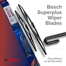 2x Wiper Blades (Pair) Bosch Superplus Front Set For Bedford MIDI Van