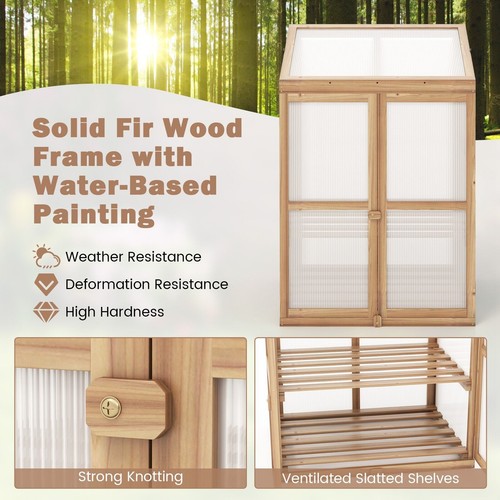 Wooden greenhouse outdoor - greenhouse,