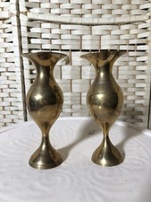 Pair Of Small Vintage Brass