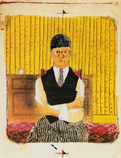 Self Portrait 1954 David Hockney print in 11 x 14 inch mount ready to frame