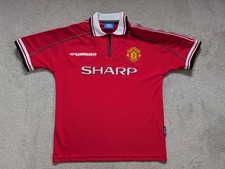 Manchester United Authentic Umbro Home Football Shirt 1998/00 Adults Size M