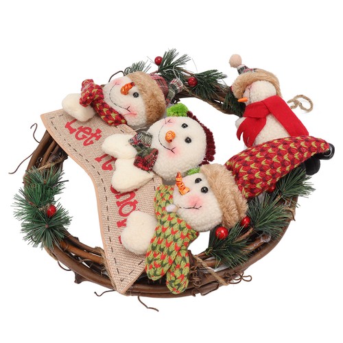 Snowmen christmas wreath - snowmen,