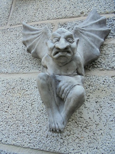 Winged gargoyle wall - winged, plaque
