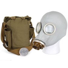 Original  Soviet Era Russian GP5 Gas Mask - Grey Surplus with Bag No Filter