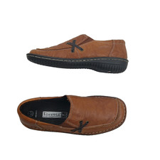 Loretta Brown Leather Slip On Shoes Size 7 Orthopaedic Flat Comfort Work Smart