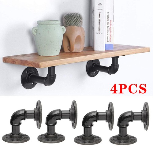 Iron pipe shelf bracket - iron,