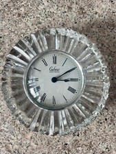 New Galway Irish Crystal Desk Clock Needs Battery NWOB