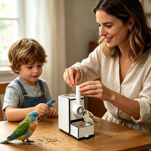 Wooden bird seed shell remover - wooden,