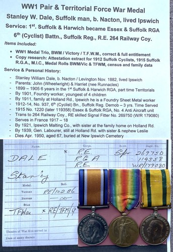 Ww1 pair territorial force - &,