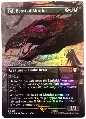 Mtg fell beast mordor - mtg,