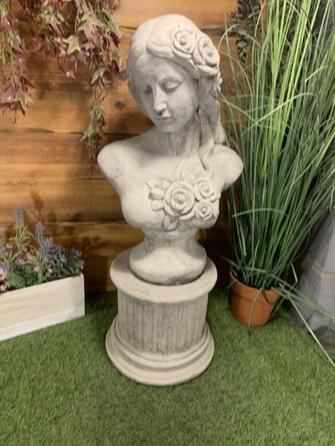 Stone garden large lady bust - stone,