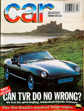 CAR MAGAZINE FEB-1993 - Cavalier Turbo, Alfa 155 Q4, TVR Chimaera, Lancer GSR