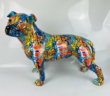 Multicolour Graffiti Street Art Staffordshire Bull Terrier Staffie Dog Ornament