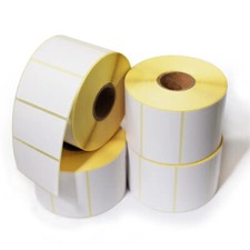 50mm x 25mm 2x1 inch White Thermal Direct 76mm Core Printer Labels 1000 Per Roll