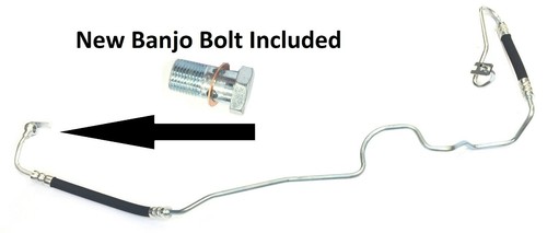 Power steering pipe - with, banjo