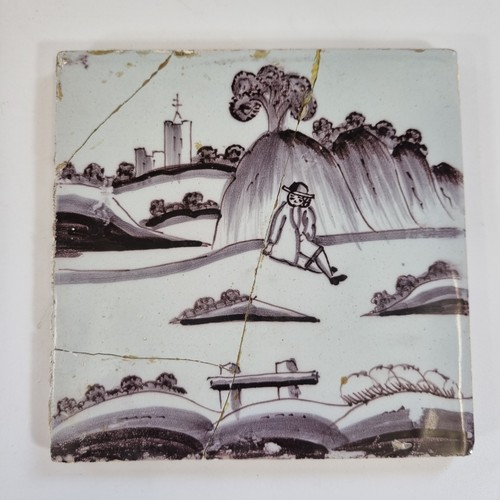 Antique 18thc delft - delft, manganese