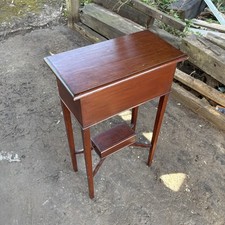 Antique Sewing Box Side Table