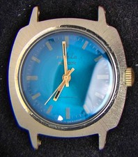 Ruhla Anker Blue Dial Men's Hand-Wind Vintage German Watch -- Spares/Repairs