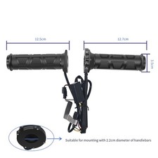 Winter Motorcycle Hand Heated Grips 3 Gear 12V 22mm Electric Hand Heated