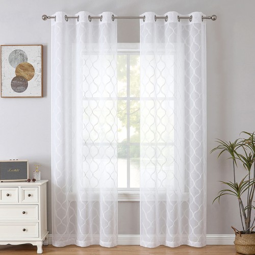 White sheer curtains inch - sheer, 84