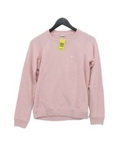 Jack Wills Women's Hoodie UK 8 Pink Cotton with Polyester Pullover