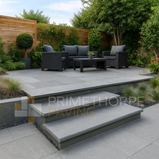 Kandla Grey Sandstone Step 30mm Bullnose Edge – 900/1200mm Natural Stone Paving