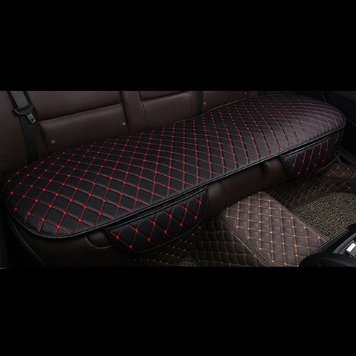 Black leather car back seat - car,