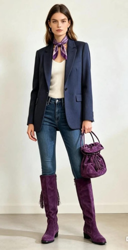 Russell bromley purple suede - bromley,