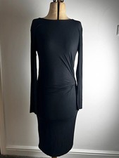Lipsy Black Long Sleeve Ruched
