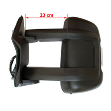 For Fiat Ducato 2006-2018 Long Arm Electric Black Door Wing Mirror Left Side