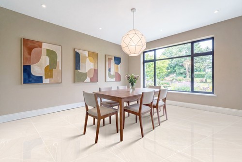 Beige gloss porcelain wall - beige,