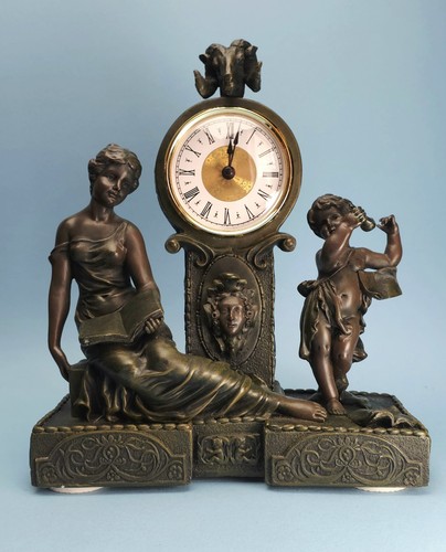 Bronze look resin figural - resin,