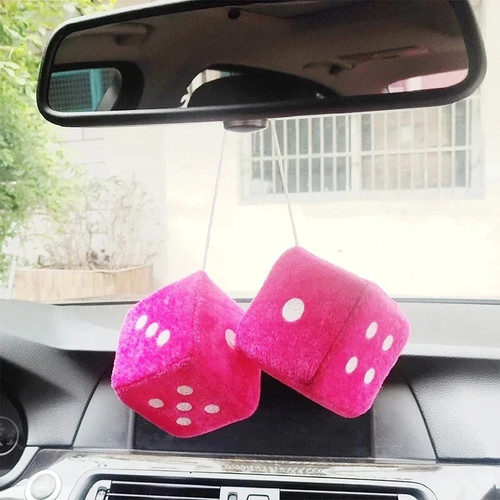 Car colorful soft spotty furry - colorful,