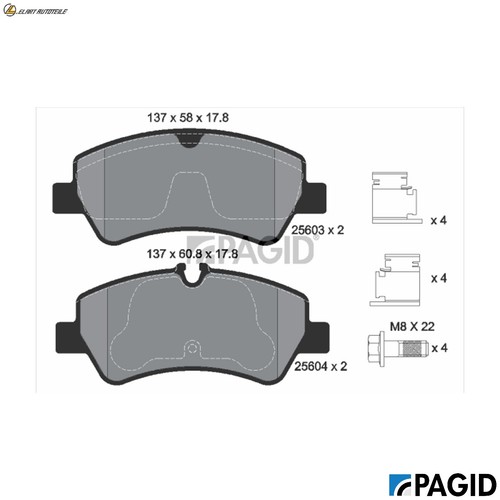 Brake pad set disc - pad,