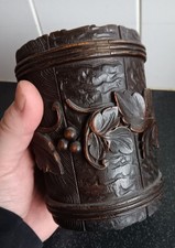 black forest vintage wooden pot