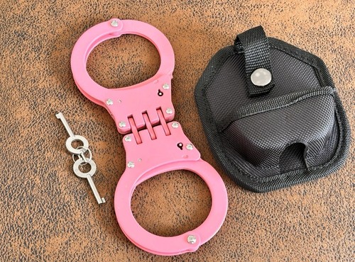 Pink double lock - pink, steel