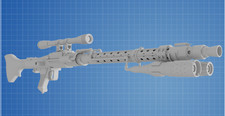 DLT-19D Storm trooper Blaster Rifle 1:1 3D Printed Prop  Star Wars CUSTOM PRINT