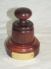  WOODEN PALM POCKET GAVEL & SOUNDING BLOCK ANY LETTERING ENGRAVED MAHOGANY WOOD 