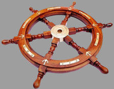 Brass 12 Inch Wooden Nautical
