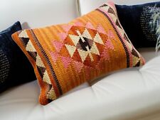 Orange Pink Kilim Cushion