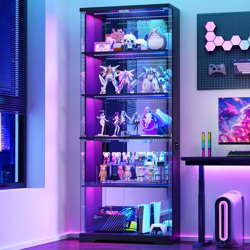 Glass display cabinet - glass, led