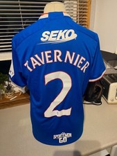 Rare Glasgow Rangers Football Shirt L James Tavernier Signed Castore