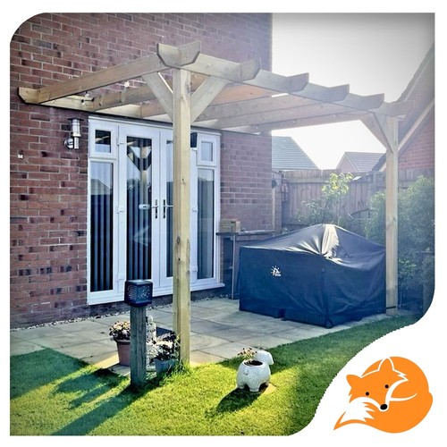 Wall mounted lean pergola - lean-to,