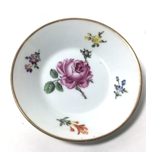Meissen gilded dish pink - meissen, dish,