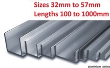 ALUMINIUM CHANNEL U  C PROFILE 32mm 35mm 38mm 44mm 51mm 57mm select size/length