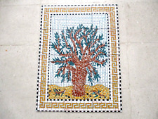 18" x 24" Hand Painted Ceramic tile Roman Mosaic mural Olive Tree BACKSPLASH