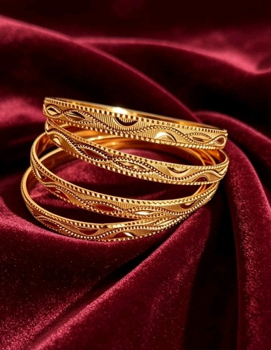 22k gold plated indian - plated, bangles