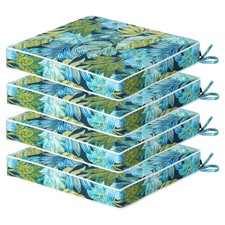 Green and blue floral 20x20 - and,