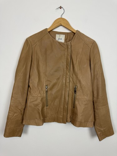 Mango genuine leather tan - leather,
